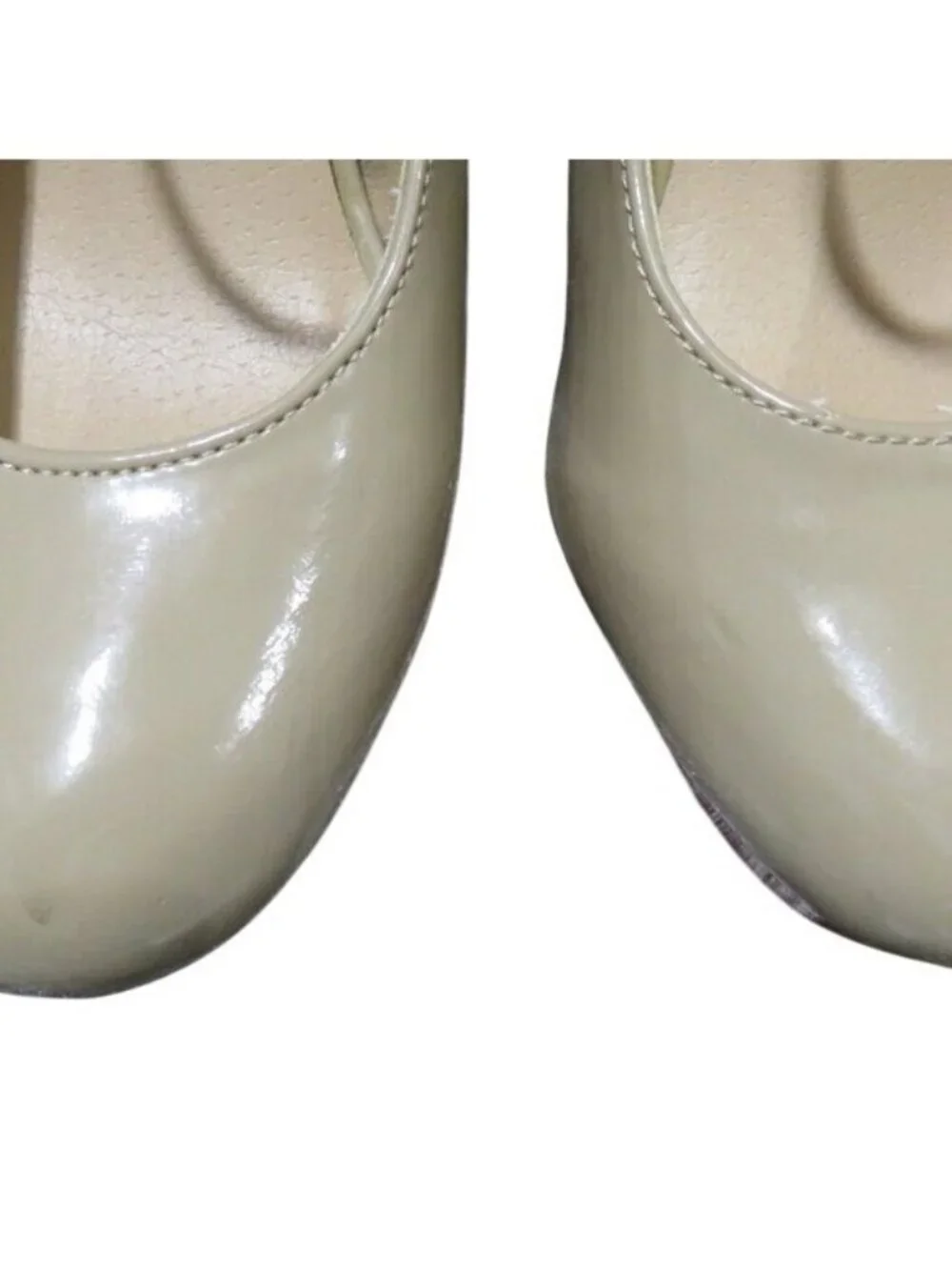 Mossimo Tan Coral Black Colorblock Patent Leather 1.5